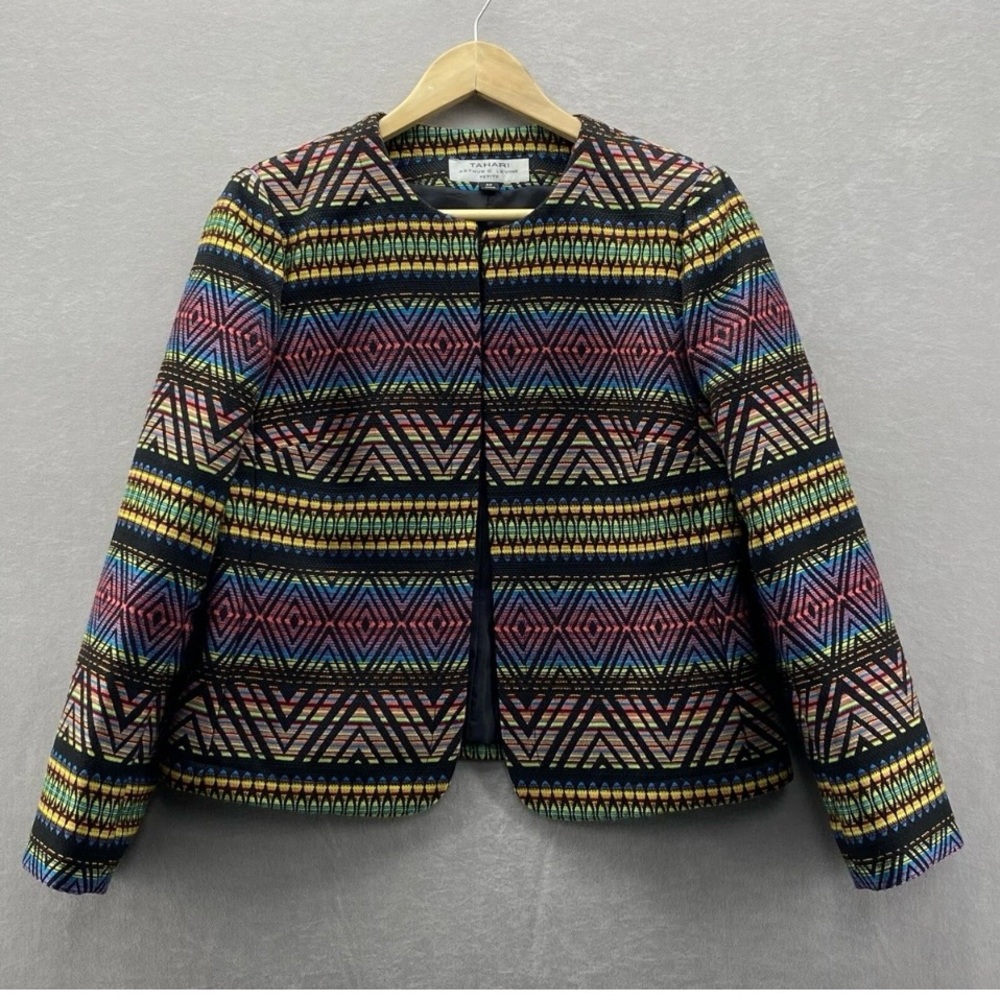 Tahari ASL multicolor blazer size 4p - Picture 8 of 8